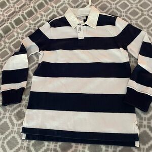 Old Navy Boys Sz M Rugby with Navy and White Stripes NWT